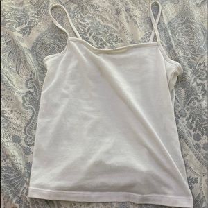 White spaghetti strap tank